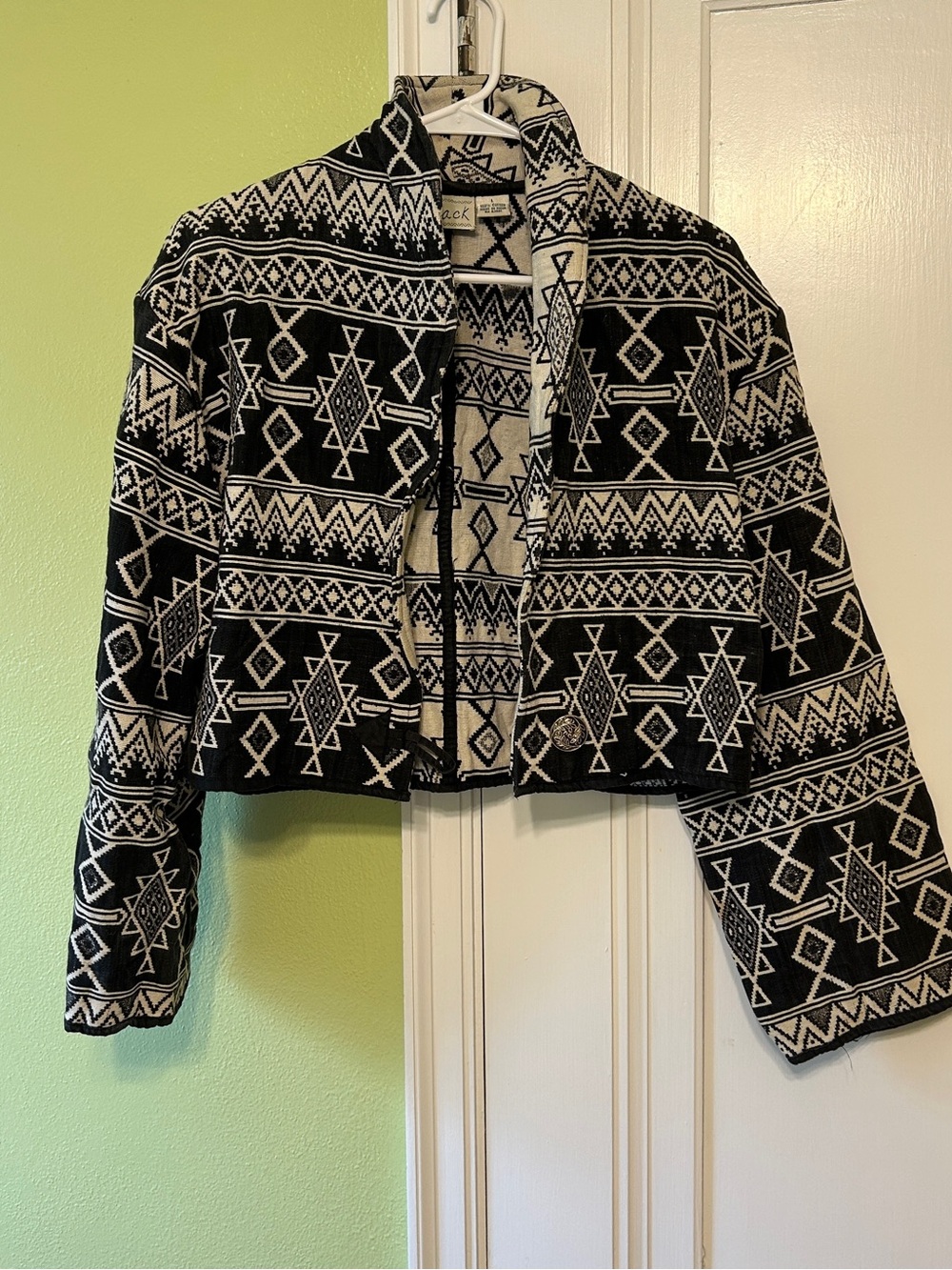 Vintage 90’s Aztec Cropped Tapestry Jacket